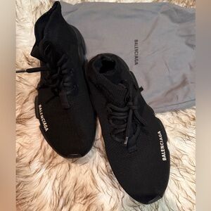 Balenciaga Black Knit Sneakers